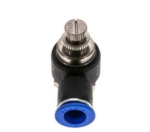 Flow Control Silencer Meter-Out Elbow 12 mm - G1/2'' Brass/PA 66