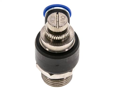 Flow Control Silencer Meter-Out Elbow 10 mm - G1/2'' Brass/PA 66