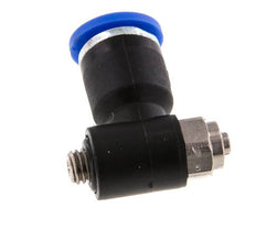 Flow Control Silencer Meter-Out Elbow 6 mm - M5 Brass/PA 66 Slotted Screw
