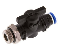 2-Way Straight Ball Valve 8 mm - G3/8'' Plastic/Brass