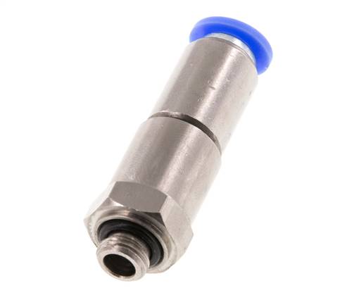 8mm & G1/8'' Quick Swivel Joint Push-In-Male Threads Nickel-Plated Brass/PBT NBR Rotatable