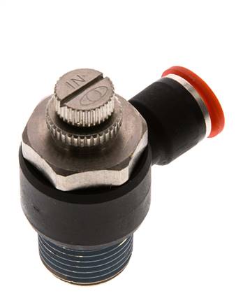 Flow Control Silencer Meter-In Elbow 10 mm - R1/2'' Brass/PA 66