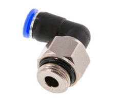 8mm & G3/8'' Elbow Swivel Joint Push-In-Male Threads Nickel-Plated Brass/PBT NBR Rotatable