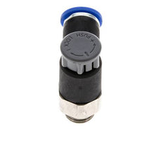 Flow Control Valve Meter-Out Elbow 6 mm - G1/8'' Brass/PA 66 Locknut