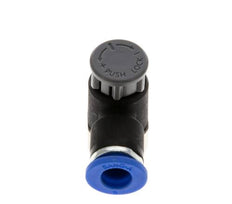 Flow Control Valve Meter-Out Elbow 6 mm - G1/8'' Brass/PA 66 Locknut