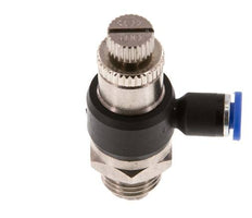 Flow Control Silencer Meter-Out Elbow 4 mm - G1/4'' Brass/PA 66