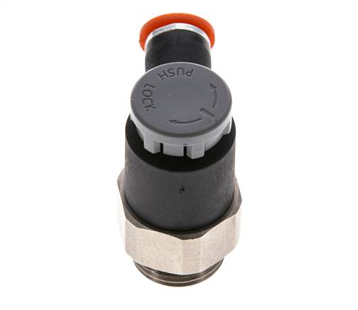 Flow Control Valve Meter-In Elbow 6 mm - G3/8'' Brass/PA 66 Locknut