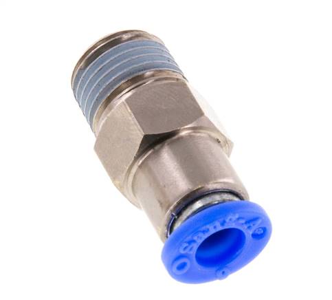 Push-In Check Valve 6mm & R1/4'' Male Brass/PBT 0.2-10bar (3-145psi) Hose-Thread