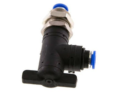 2-Way Elbow Ball Valve 6 mm Plastic/Brass Bulkhead