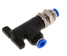 2-Way Elbow Ball Valve 6 mm Plastic/Brass Bulkhead