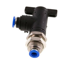 2-Way Elbow Ball Valve 6 mm Plastic/Brass Bulkhead