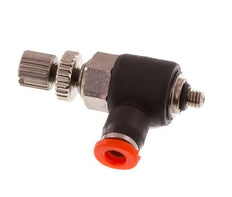 Flow Control Silencer Meter-In Elbow 3 mm - M3 Brass/PBT