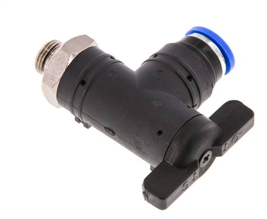 2-Way Elbow Ball Valve 8 mm - G1/8'' Plastic/Brass