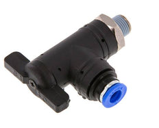2-Way Elbow Ball Valve 6 mm - R1/8'' Plastic/Brass