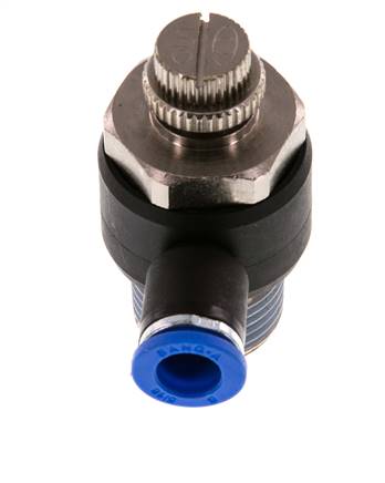 Flow Control Silencer Meter-Out Elbow 8 mm - R1/2'' Brass/PA 66