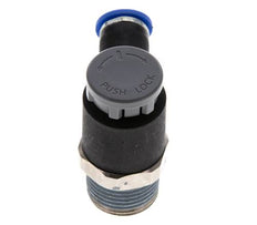 Flow Control Valve Meter-Out Elbow 6 mm - R3/8'' Brass/PA 66 Locknut