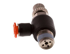Flow Control Silencer Meter-In Elbow 4 mm - R1/8'' Brass/PBT