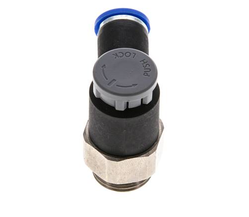 Flow Control Valve Meter-Out Elbow 8 mm - G3/8'' Brass/PA 66 Locknut