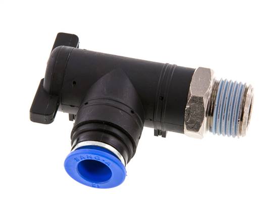 2-Way Elbow Ball Valve 12 mm - R1/2'' Plastic/Brass
