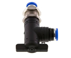 2-Way Elbow Ball Valve 8 mm Plastic/Brass Bulkhead