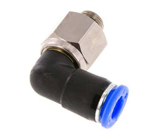 8mm & G1/8'' Elbow Swivel Joint Push-In-Male Threads Nickel-Plated Brass/PBT NBR Rotatable
