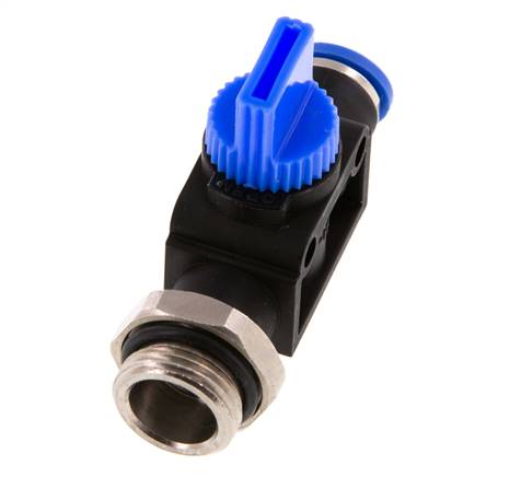 3/2-Way Shut-Off Hand Valve 8 mm - G3/8'' Plastic/Brass Thread-side venting