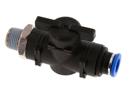 2-Way Straight Ball Valve 10 mm - R3/8'' Plastic/Brass