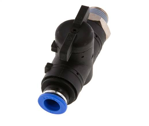 2-Way Straight Ball Valve 10 mm - R3/8'' Plastic/Brass