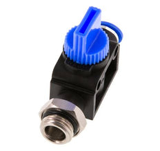 3/2-Way Shut-Off Hand Valve 6 mm - G1/4'' Plastic/Brass Tube-side venting