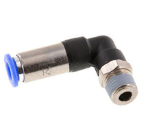 Push-In Fitting 8mm & R1/4'' Male Auto Shut-Off Elbow Brass/PBT 0-10bar (0-145psi)
