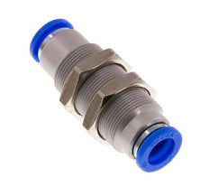 Push-In Fitting 10mm Auto Shut-Off Brass/PBT Bulkhead 0-10bar (0-145psi)