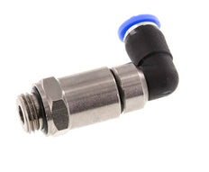 6mm & G1/4'' Elbow Quick Swivel Joint Push-In-Male Threads Nickel-Plated Brass/PBT NBR Rotatable
