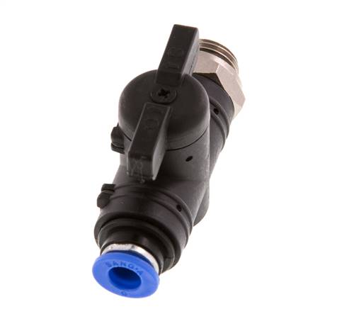 2-Way Straight Ball Valve 6 mm - G1/4'' Plastic/Brass