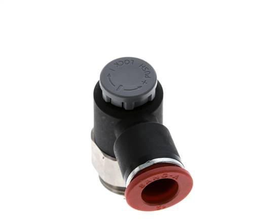 Flow Control Valve Meter-In Elbow 12 mm - G1/2'' Brass/PA 66 Locknut