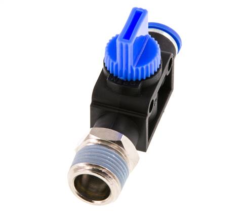 3/2-Way Shut-Off Hand Valve 8 mm - R3/8'' Plastic/Brass Tube-side venting
