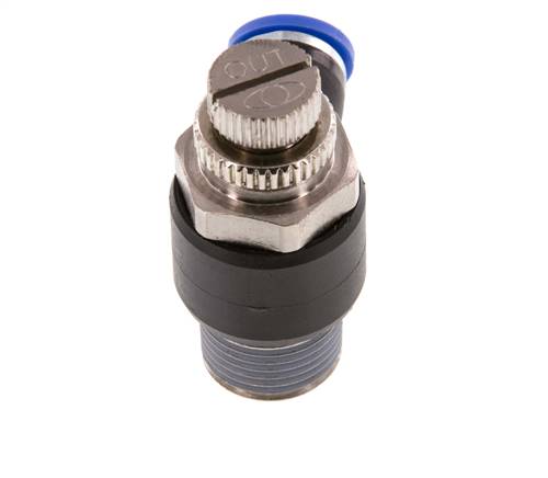 Flow Control Silencer Meter-Out Elbow 8 mm - R3/8'' Brass/PA 66