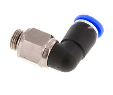 6mm & G1/8'' Elbow Swivel Joint Push-In-Male Threads Nickel-Plated Brass/PBT NBR Rotatable