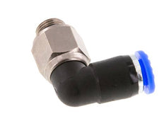 6mm & G1/8'' Elbow Swivel Joint Push-In-Male Threads Nickel-Plated Brass/PBT NBR Rotatable