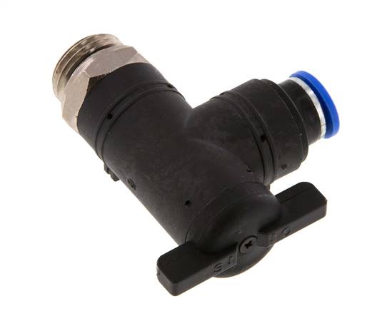 2-Way Elbow Ball Valve 10 mm - G1/2'' Plastic/Brass