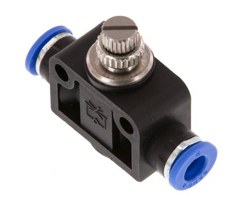Flow Control Silencer Straight 6 mm Brass/PA 66