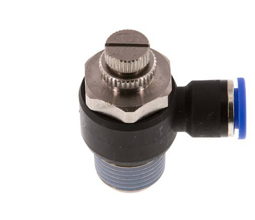 Flow Control Silencer Meter-Out Elbow 10 mm - R1/2'' Brass/PA 66