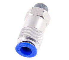 Push-In Check Valve 12mm & R3/8'' Male Aluminum 0.2-10bar (3-145psi) Thread-Hose