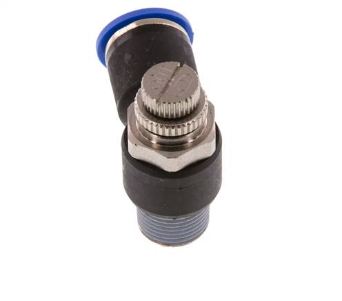 Flow Control Silencer Meter-Out Elbow 12 mm - R3/8'' Brass/PA 66