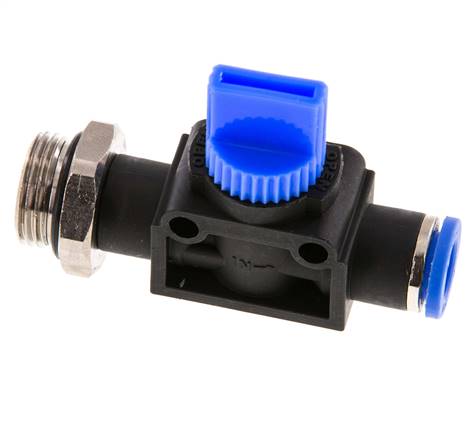 3/2-Way Shut-Off Hand Valve 8 mm - G3/8'' Plastic/Brass Tube-side venting