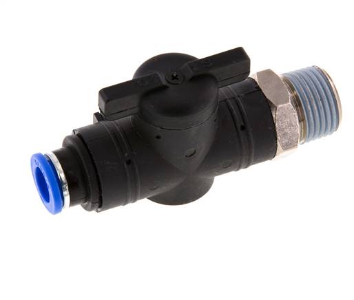 2-Way Straight Ball Valve 10 mm - R1/2'' Plastic/Brass