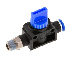 3/2-Way Shut-Off Hand Valve 6 mm - R1/8'' Plastic/Brass Tube-side venting
