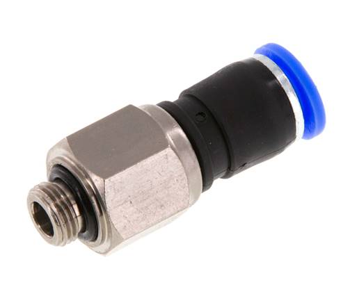 8mm & G1/8'' Swivel Joint Push-In-Male Threads Nickel-Plated Brass/PBT NBR Rotatable