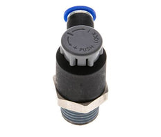 Flow Control Valve Meter-Out Elbow 4 mm - R1/4'' Brass/PA 66 Locknut