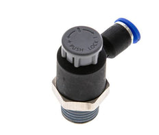 Flow Control Valve Meter-Out Elbow 4 mm - R1/4'' Brass/PA 66 Locknut