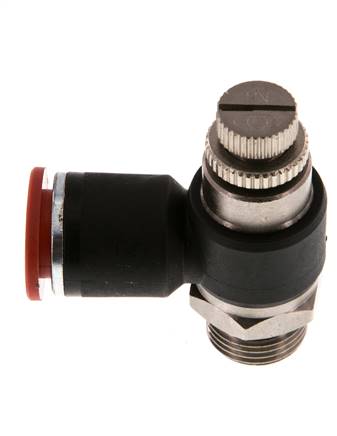 Flow Control Silencer Meter-In Elbow 12 mm - G3/8'' Brass/PA 66